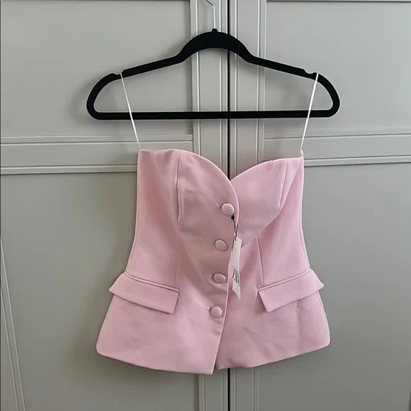 Zara Pink Corset Top - Picture 7 of 8